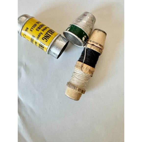 Vintage Darling Dress Shop Sewing Kit Thimble Advertising Coral Hills Langley Pa - Picture 7 of 7